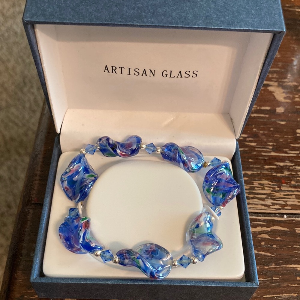 Artisan Glass stretch bracelet